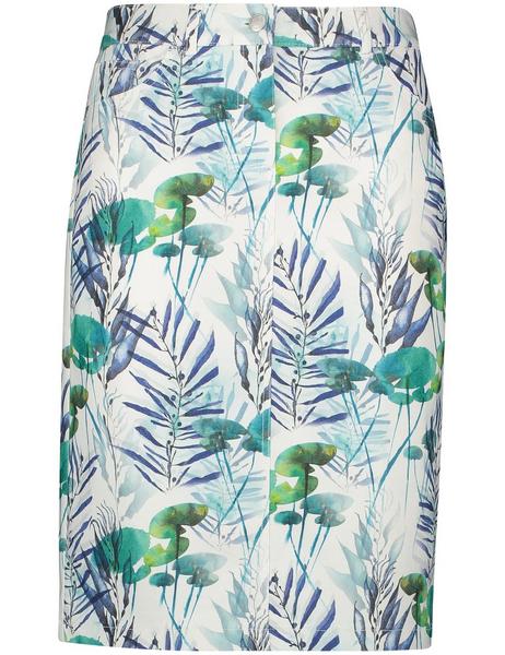 ROCK GEWEBE KURZ - 09117/WEISS/AQUA/AZUR