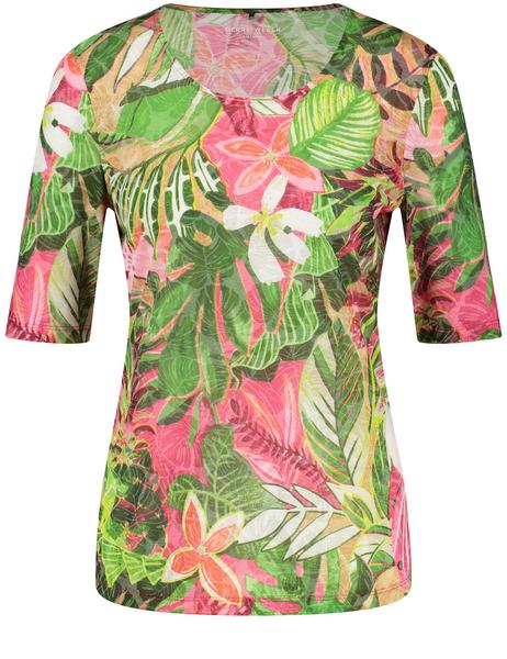 T-SHIRT 1/2 ARM - 03058/LILA/PINK/GRUEN DRUCK