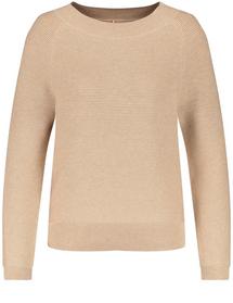 Pullover mit Strukturstrick Organic Cotton