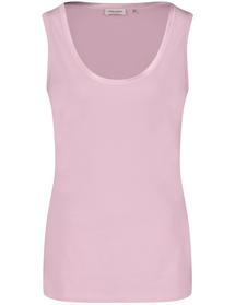 Basic Top mit Satin-Detail