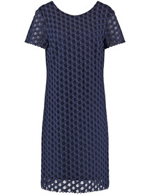Spitzenkleid mit semitransparentem Overlayer