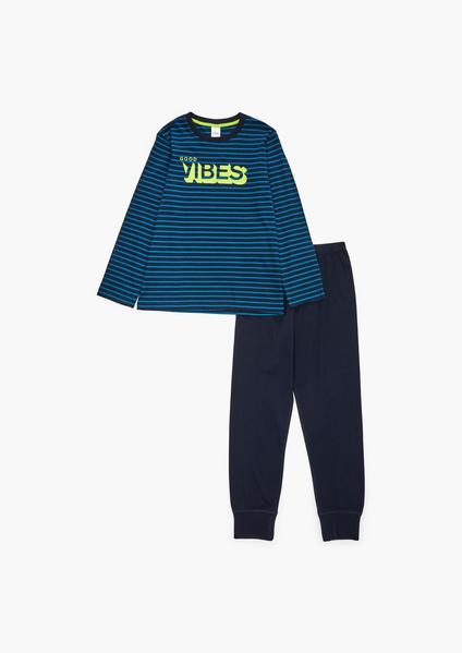 Pyjama long stripe motiv - 5172/navy