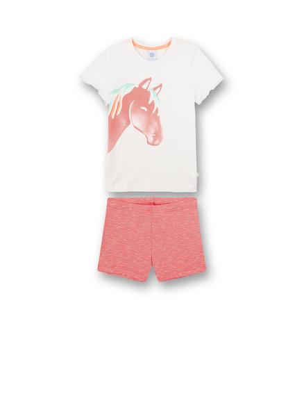 Pyjama short w. Print - 1948/white pebb