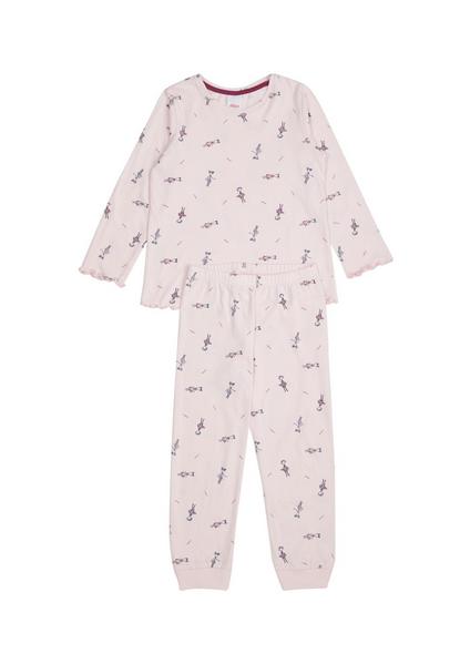 Pyjama long allover - 3605/hellrosa