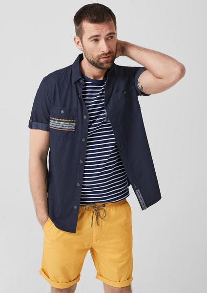 HEMD SLIM FIT 1/2 ARM - 54Y8/blue denim non stretc