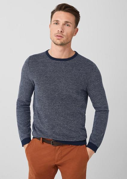 PULLOVER LANGARM - 59W0/night blue melange