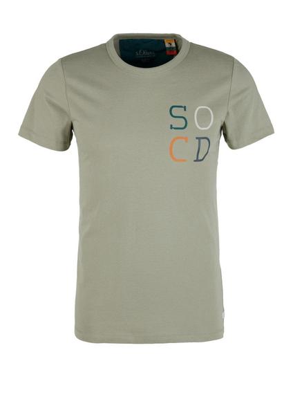 T-SHIRT KURZARM - 7805/stone green