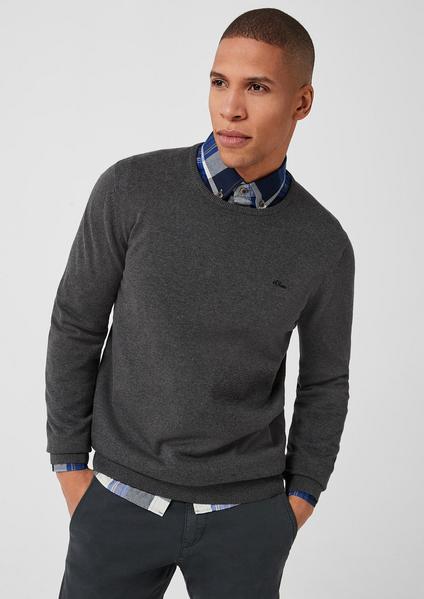 PULLOVER LANGARM - 98W0/charcoal melange