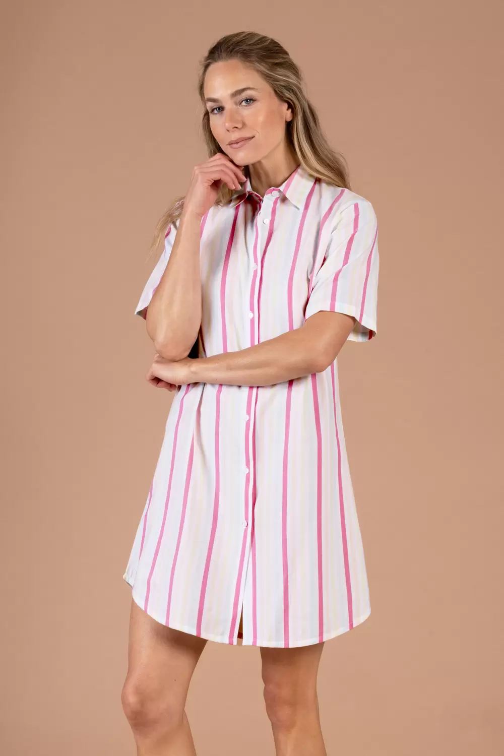 Night Shirt m. Knopfleiste