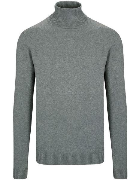 Rollkragen Pullover - 802/GREYMEL.