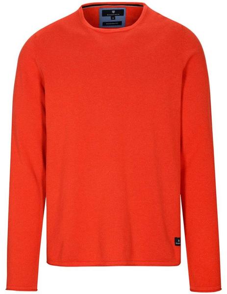 Rundhals Pullover - 405/LAVA RED MEL.