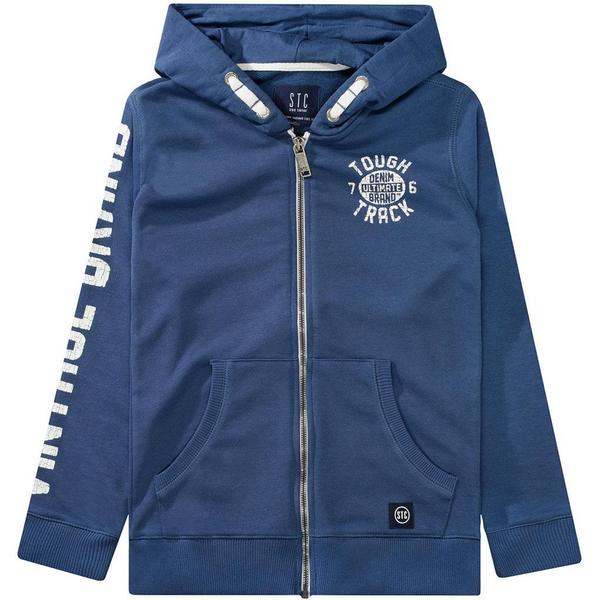 Kn.-Kap.-Sweatjacke - 641/WASHED BLUE
