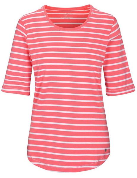 (S)NOS Rdh.-Shirt,1/2 Arm - 414/414 FLAMINGO-WEISS