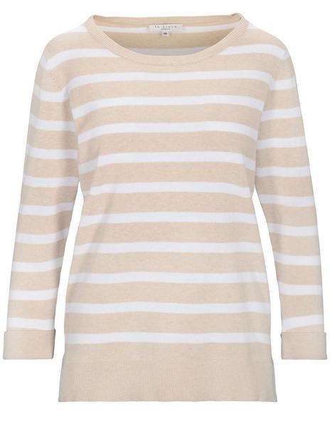 (S)NOS Streifenpullover - 201/201 SAND MEL.,