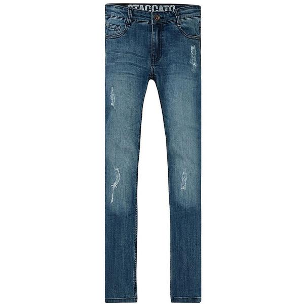 Kn.-Destroyed -Jeans,Skinny - 650/BLUE DENIM