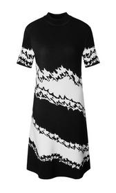 Kleid mit Hahnentrittmuster