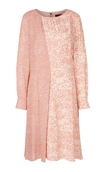 Bedrucktes Kleid aus Viskose-Crêpe