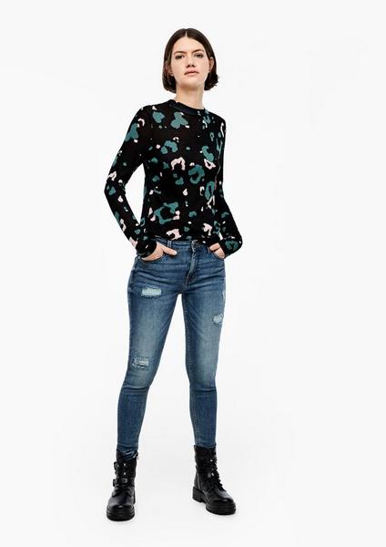 T-Shirt langarm - 99A2/black AOP