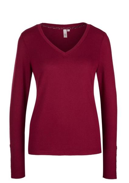 T-Shirt langarm - 3930/cabernet