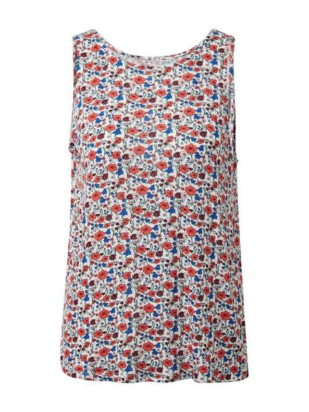 all-over printed viscose top - 15551/Flower Print