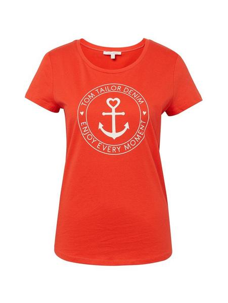 basic jersey print tee - 15550/brilliant red