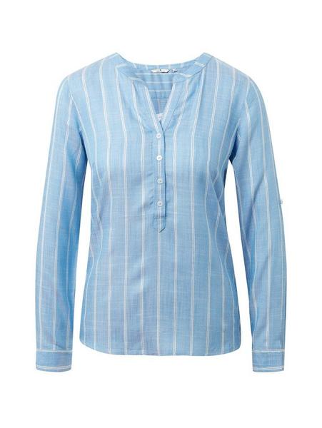 structured blouse - 16467/blue stripe vertical