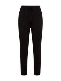 jersey loose fit pants ankle - 14482/Deep Black