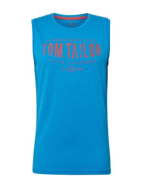 tanktop with print - 17520/middle blue white base