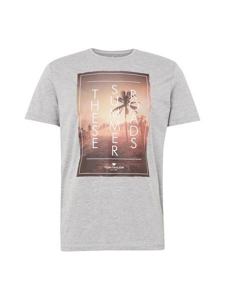 tee withcolor print - 11087/Middle Grey Melange