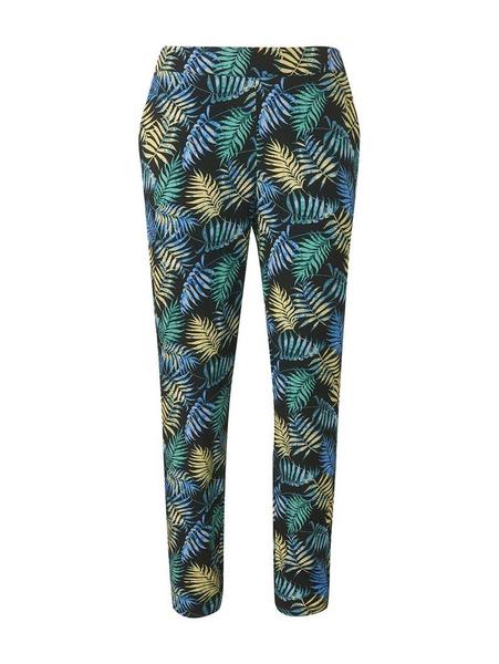 loose fit pants - 17262/black tropical design
