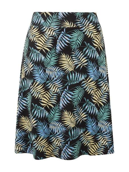 easy printed jersey skirt - 17262/black tropical d