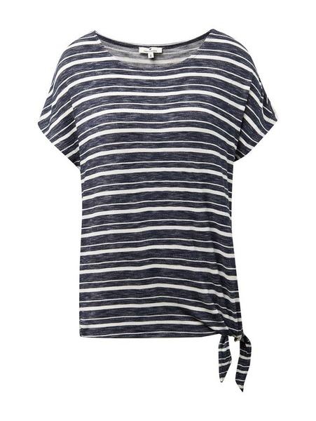 T-Shirt loose knit - 17360/navy white stripes