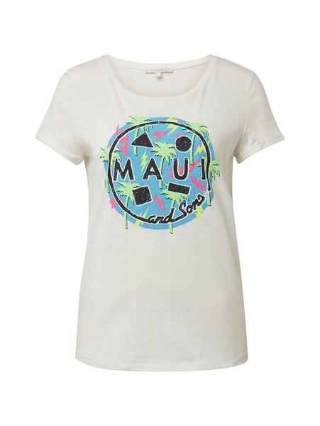 maui and sons print tee - 10332/Off White