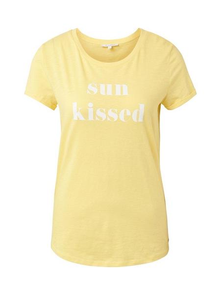 slub print  tee - 12915/canary light