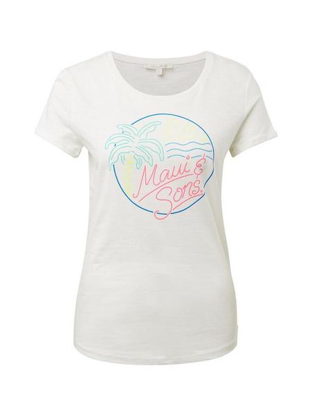 maui and sons print tee - 10332/Off White