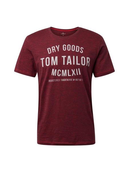 fine yd print tee - 19494/red navy yarndye stripe