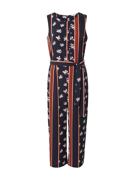 jumpsuit culotte - 18726/navy stripe and flower de