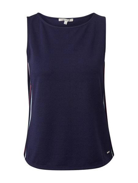 top with contrast tapes - 18528/dusky blue