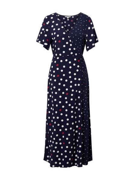 dot mix wrap dress - 18857/blue white big dot
