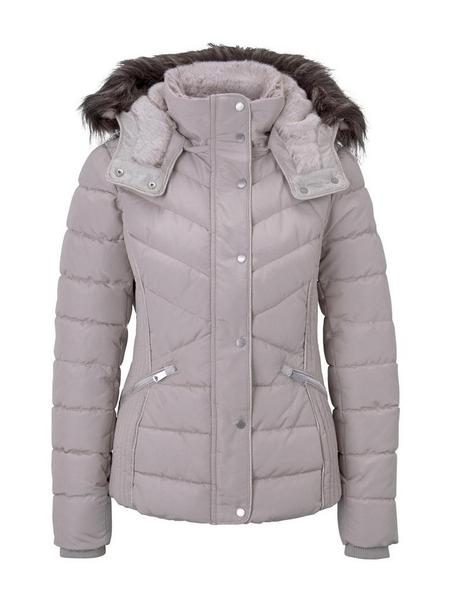 signature puffer jacket - 18472/silver grey