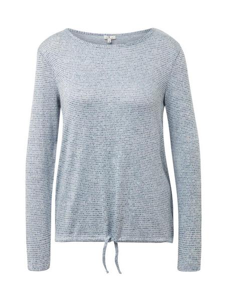 T-shirt loose knit - 19174/navy blue structure