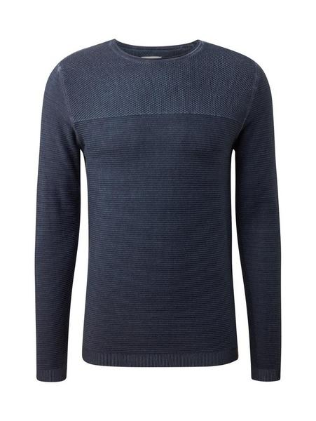 washed structured sweater - 10668/Sky Captain Blue