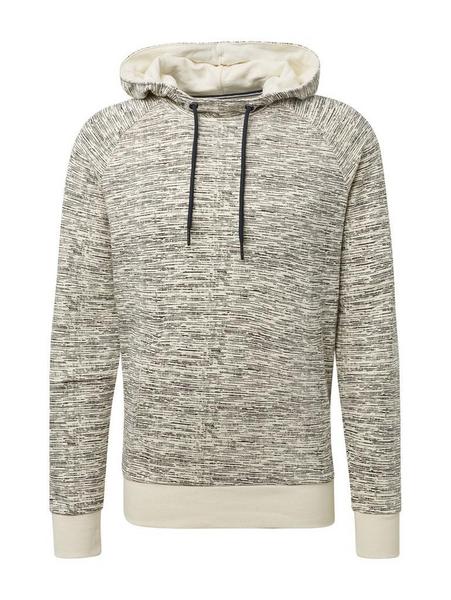 melange contrast hoody - 19367/vanilla white melan
