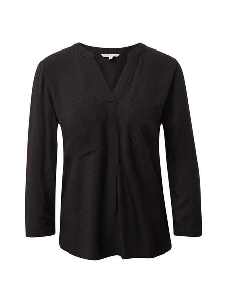 solid henley tunic - 14482/Deep Black