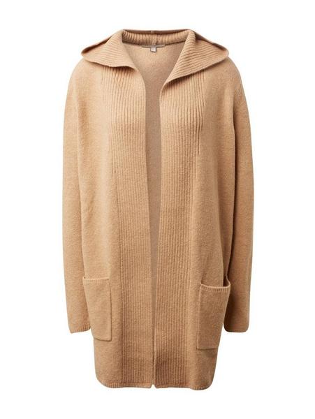 cardigan with hood - 18804/camel melange