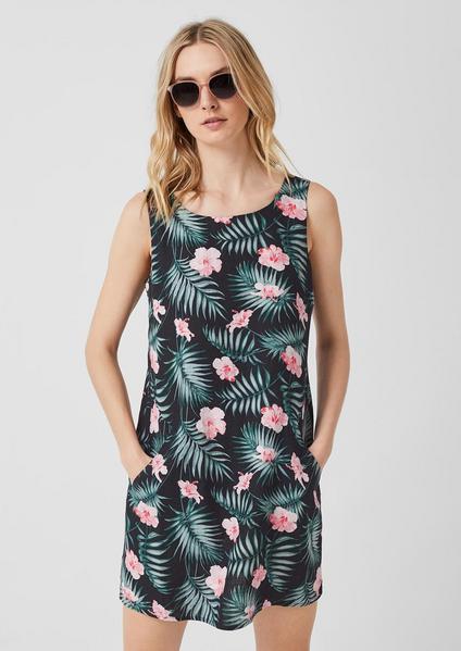 KLEID KURZ - 59C6/navy floral print