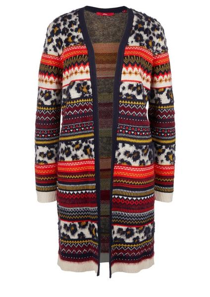 STRICKJACKE LANGARM - 81X0/lt. oat melange knit