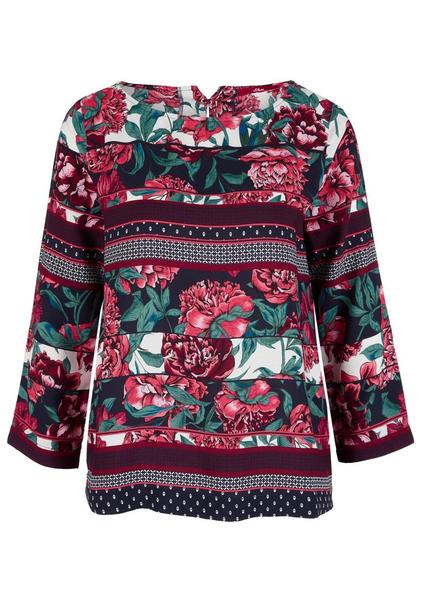 BLUSE 3/4 ARM - 59F0/navy panneau print