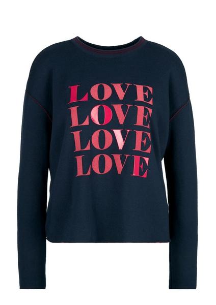 SWEATSHIRT LANGARM - 59D1/navy placed print