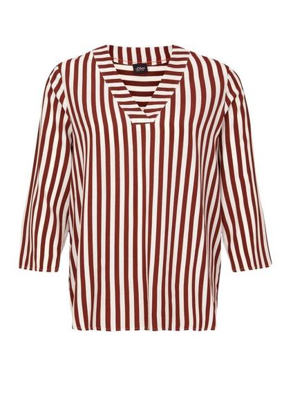 BLUSE 3/4 ARM - 87G5/brown stripes